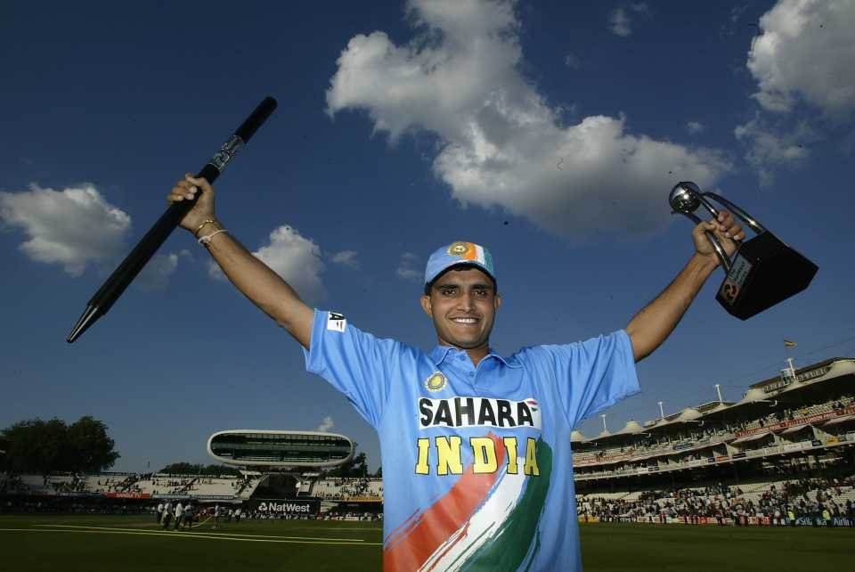 Ganguly with the Natwest 2002 trophy