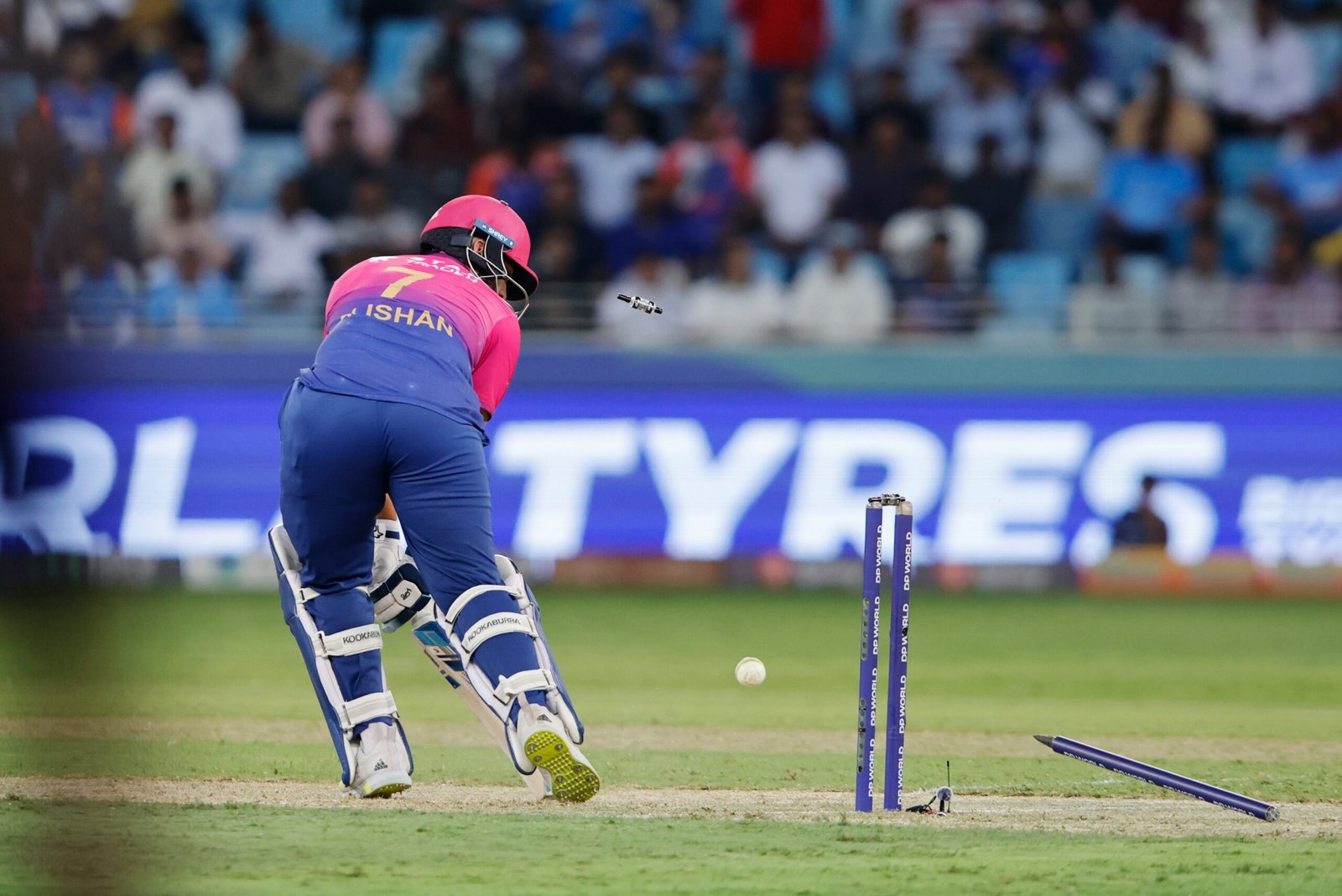 Alishan Sharafu dismissed with a perfect yorker by Jaspreet Bumrah