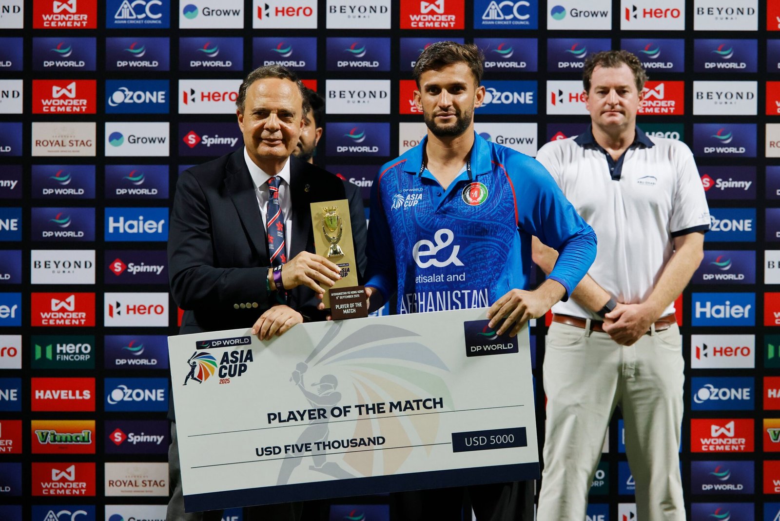 Azmatullah Omarzai awarded Man of the Match for his record-breaking half-century