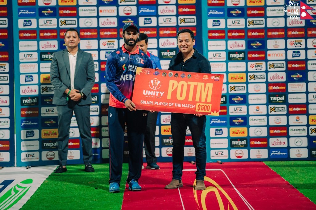 Aasif Sheikh was awarded player of the match